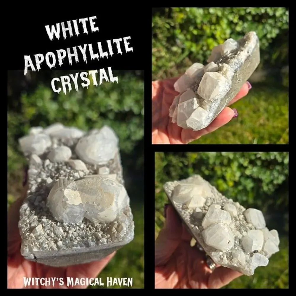 White Apophyllite Raw Crystal Cluster